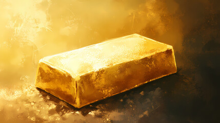 Lingot d'or. Auriferous. Illustration