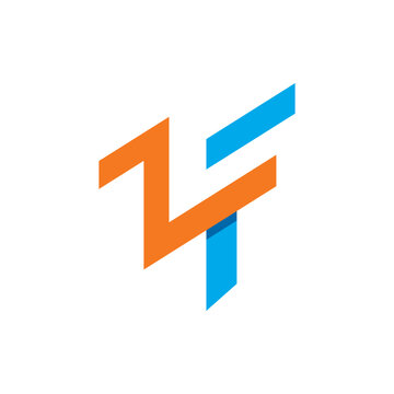 zf Initial Letter logo Design. zf symbol icon illustration design, sign of zf letter logo illustration