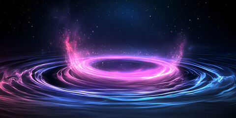 Cosmic Vortex, Nebula's Energy Spirals Beautifully into a Glowing Ring, Mystically