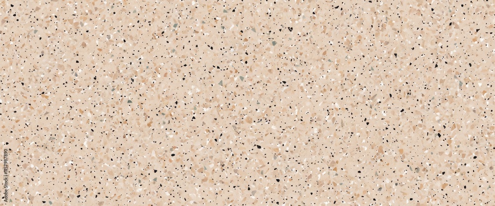 Poster Smooth beige terrazzo surface with subtle multicolored speckles