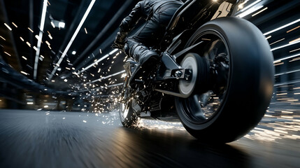 Night Rider, Asphalt Speed, Glowing Trails, Urban Blur