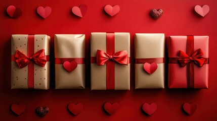 Valentine's day gift ideas romantic setting flat lay presentation high fidelity visuals heartfelt gesture