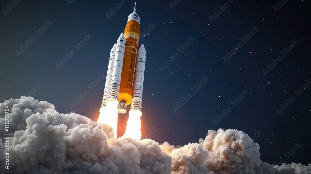 Poster augmented reality visualization of rocket launch trajectory