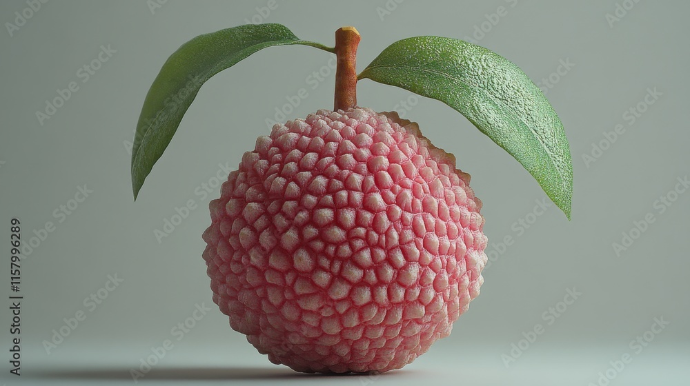 Poster a close up of a lychee photo isolated on a white background lychee