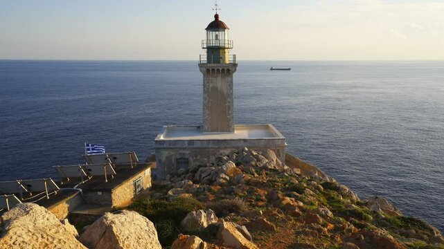 Cape Tainaron Matapan Lighthouse the southernmost point of Greece and second from Europe