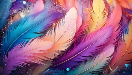 Obraz premium whimsical pattern of glowing pastel