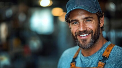 A handyman wearing a clean uniform and showing identification, projecting professionalism and reliability.