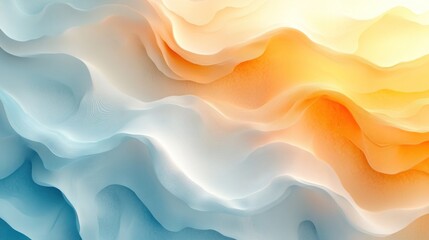 Fototapeta premium Abstract waves in soft colors create a serene and modern background.