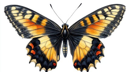Naklejka premium beautiful butterfly clipart isolated on a white background butterfly