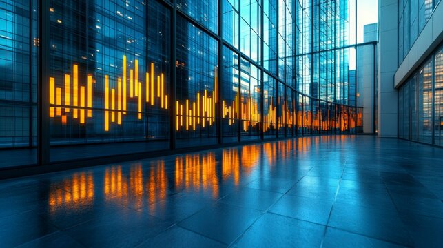 A CGI image of a cluster of glass and steel skyscrapers reaching into the clouds, reflecting an idealized vision of a modern urban environment.