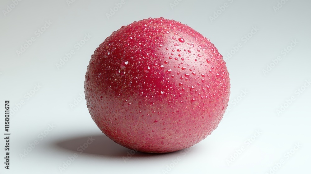 Poster close up stock photo of an lychee generated by ai isolated on a white backgroun