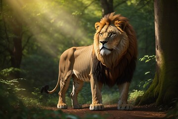 Fototapeta premium lion in the wild