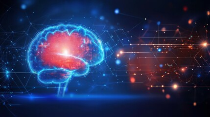 Futuristic Digital Brain Interface Design in Natural Light