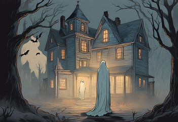 haunted house in the woods