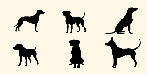 Graphic silhouette set of cat concept vector design. black silhouette concept vector design.