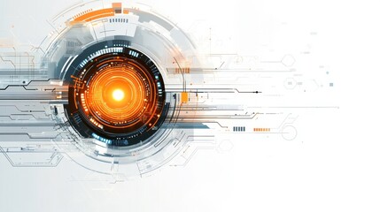 High-Tech Analytics Graphic with Bright Effects