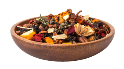 Potpourri Dish for Fragrant Display - Isolated on White Background