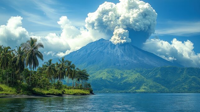 volcano erupting on papua new guinea rabaul