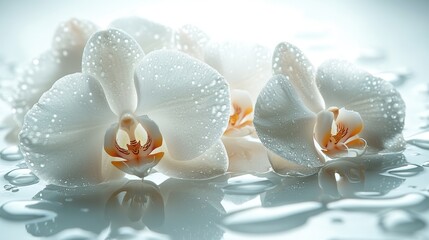 white orchid flower close up stock image isolated on a white background white orchid