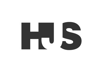 HJS logo design. Initial letter H J S bold font style for tech startups, consulting, corporate branding. Creative company name, headlines typography identity, trendy logotype.