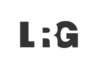 LRG logo design. Initial letter L R G bold font style for tech startups, consulting, corporate branding. Creative company name, headlines typography identity, trendy logotype.