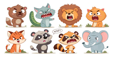 Fototapeta premium Set of cartoon