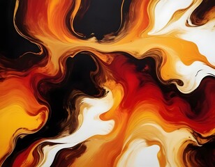 Black brown red burnt orange amber yellow gold white abstract background ia
