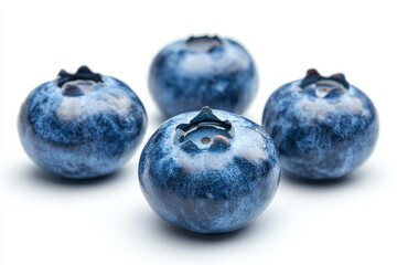 Obraz premium Blueberry emblem Single blueberry on white backdrop