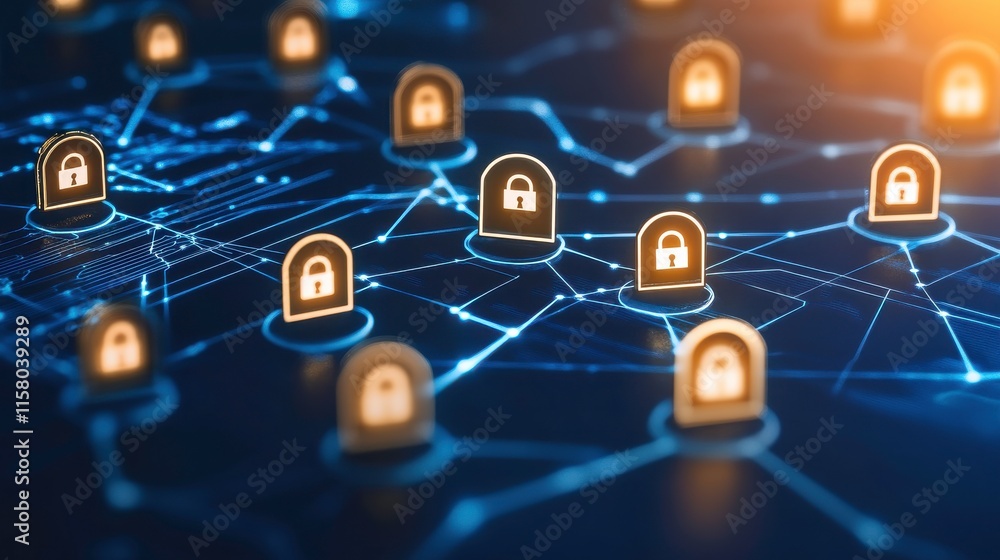 Poster secure network connections with dynamic lock symbols