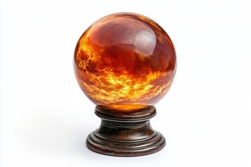clear magic sphere isolated on white