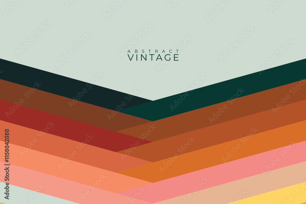 Poster abstract pattern background with vintage color theme