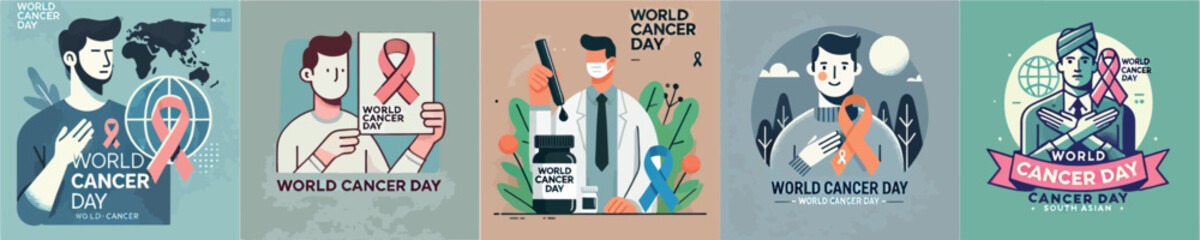 Picture of a man with the theme of World Cancer Day