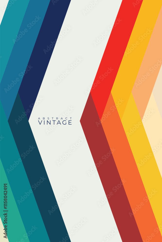 Poster abstract pattern background with vintage color theme