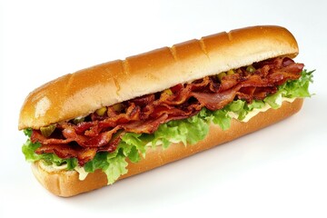 Crispy bacon and fresh lettuce sandwich