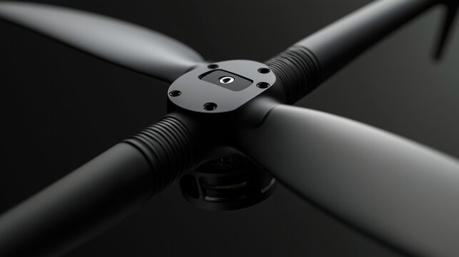 Close-Up View of a Drone Propeller in Motion