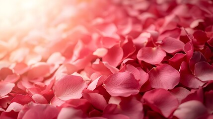 Obraz premium Romantic Rose Petals Falling Floral Event Garden Natural Setting Close-Up View Beauty and Love Concept