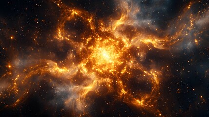 Vibrant Firework Display in the Night Sky