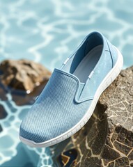 Naklejka premium Fresh Blue Poolside Slip-Ons