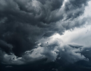 Obraz premium Close-Up of Dark Storm Clouds Gathering
