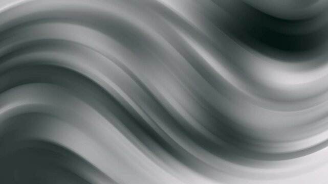 Silver Abstract background with Abstract gray flowing curves create a smooth texture suitable for backgrounds, graphic design projects, art prints, and digital presentations. Seamless loop animation