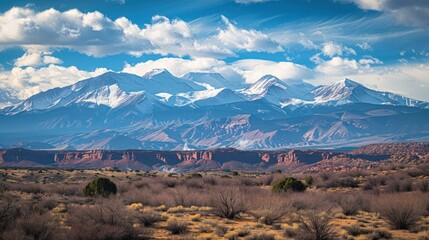 beautiful view from the top of the hill, you can see mountains and a sea of ​​clouds