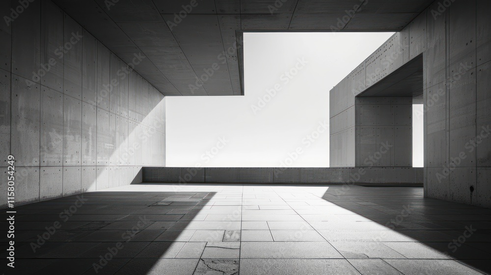 Aufkleber contemporary architecture with large empty spaces