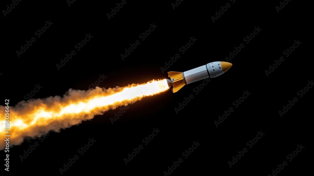 Poster rocket launch event space technology dark skies dynamic view innovative exploration