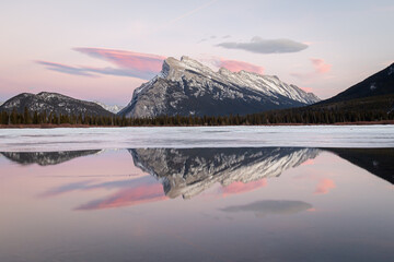 Reflections at Vermilion Lakes in Banff National Park