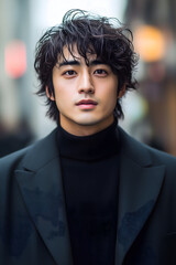 10アジア人青年　男性ポートレート Gererated AI