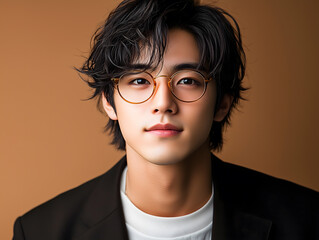 7アジア人青年　男性ポートレート Gererated AI