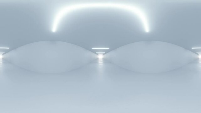 Futuristic Minimalist Interior Space looping 360 panorama vr video