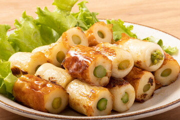 アスパラちくわ炒め