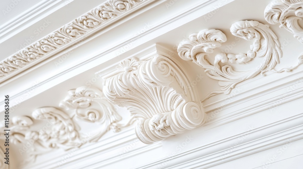 Poster elegant architectural design with intricate patterns