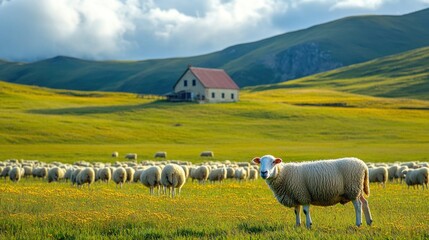 Obraz premium A barn filled with agricultural products ready for market, from fresh produce to dairy, highlighting the productivity and daily routines in farm life --